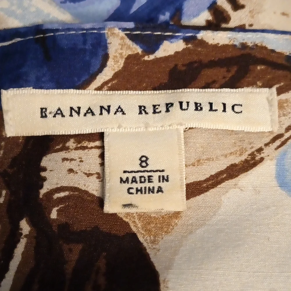 Banana Republic Cap Sleeve 100% Silk Floral Dress - Picture 3 of 3